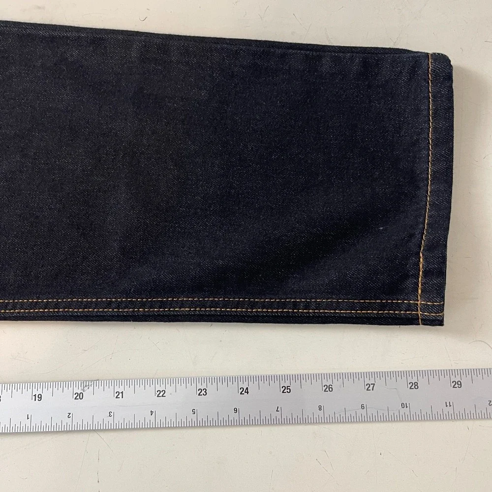 Levis Jeans Mens 38x30 Black 512 Slim Taper Dark Denim Minimalist Preppy Goth